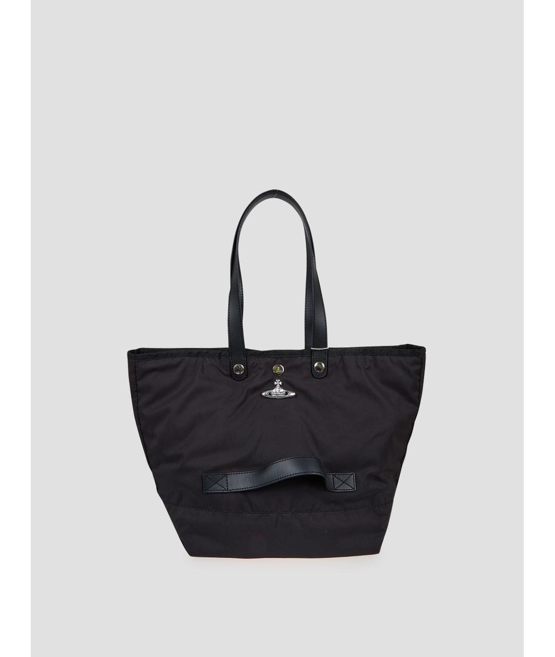 VIVIENNE WESTWOOD Черная синтетическая сумка тоут, фото 4