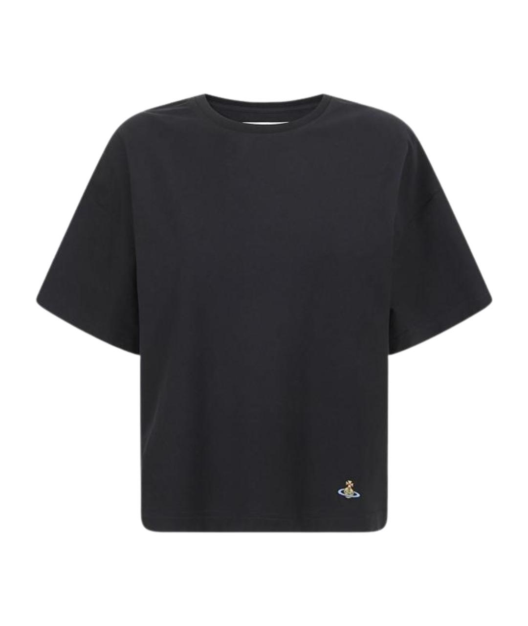 VIVIENNE WESTWOOD Черная хлопковая футболка, фото 1
