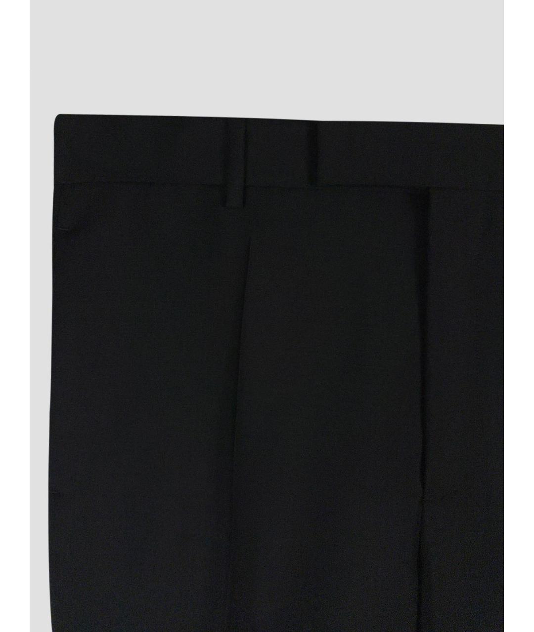 JIL SANDER Черные шерстяные классические брюки, фото 3