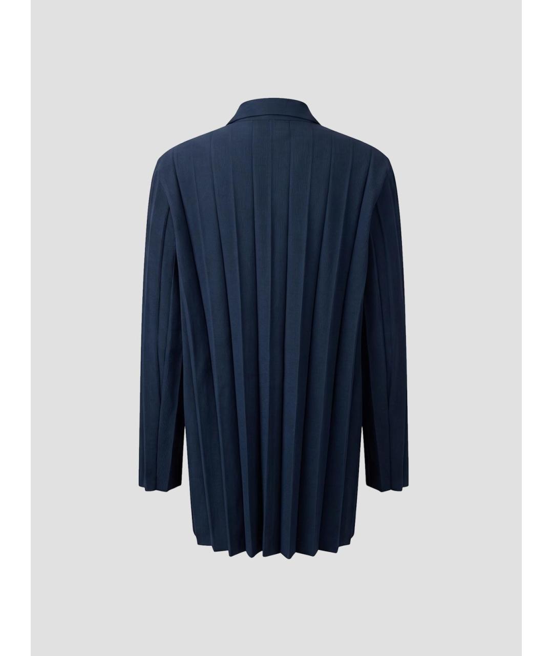 HOMME PLISSE ISSEY MIYAKE Синий полиэстеровый пиджак, фото 3