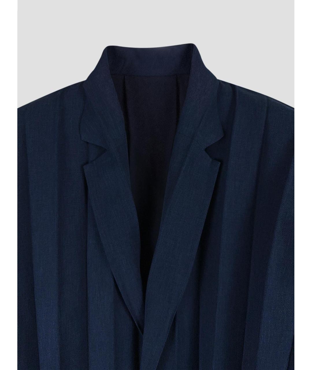 HOMME PLISSE ISSEY MIYAKE Синий полиэстеровый пиджак, фото 2