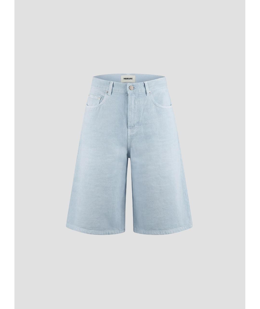 HAIKURE Голубые хлопковые прямые джинсы, фото 4