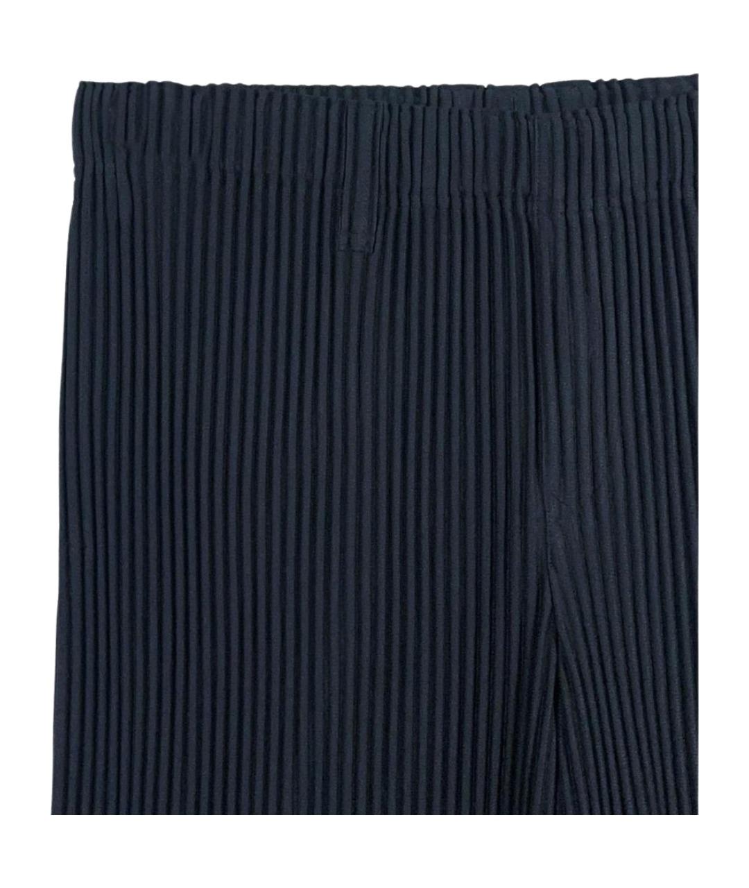 HOMME PLISSE ISSEY MIYAKE Синие классические брюки, фото 3