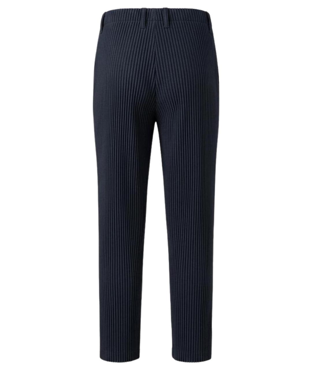 HOMME PLISSE ISSEY MIYAKE Синие классические брюки, фото 2