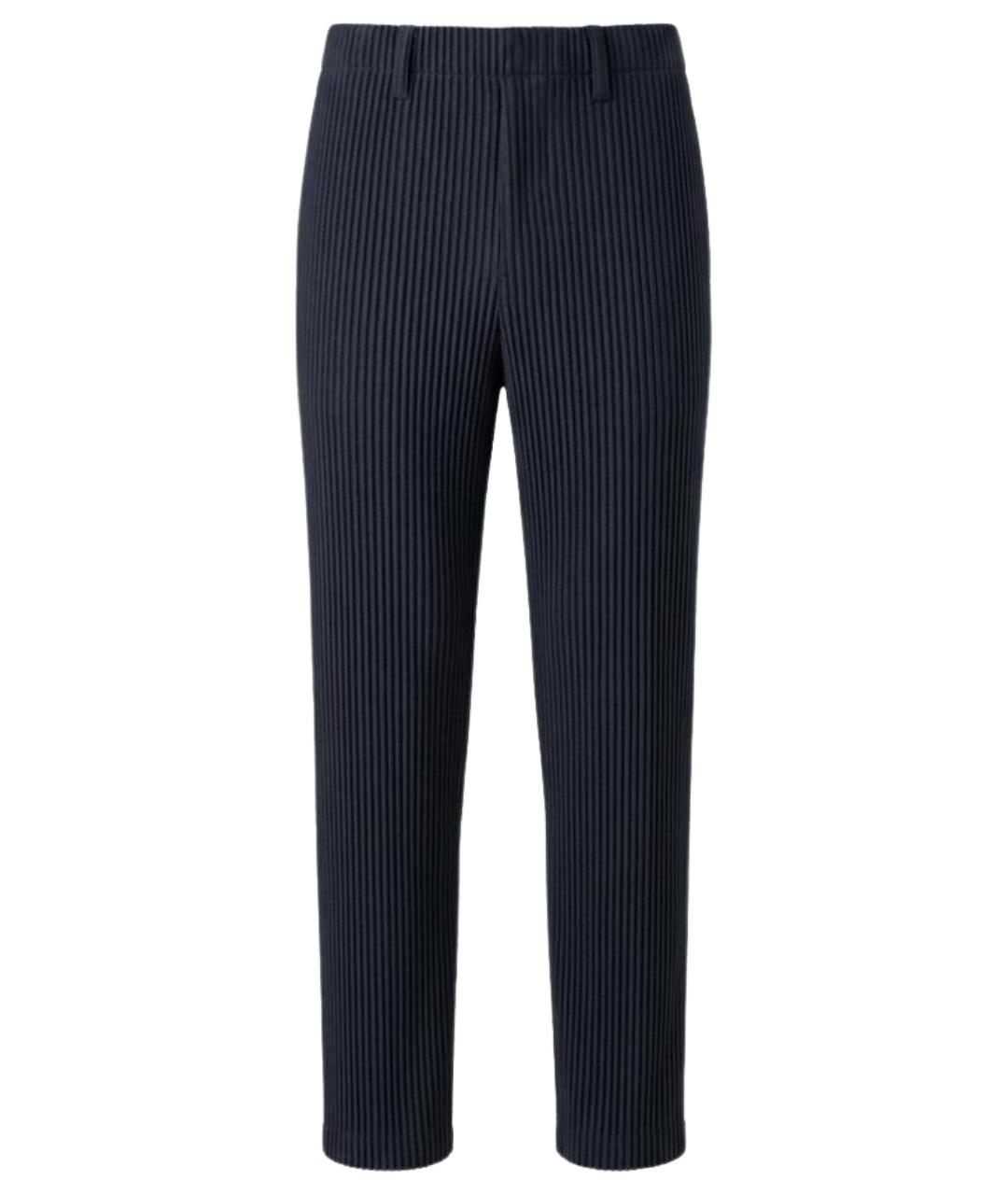 HOMME PLISSE ISSEY MIYAKE Синие классические брюки, фото 1