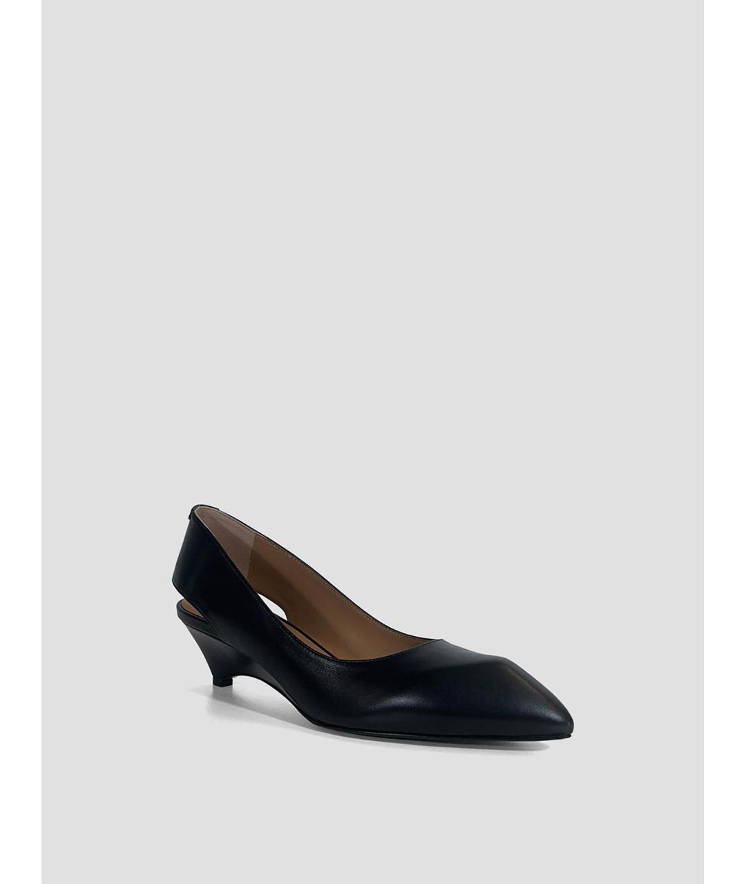 JIL SANDER Черные кожаные туфли, фото 2