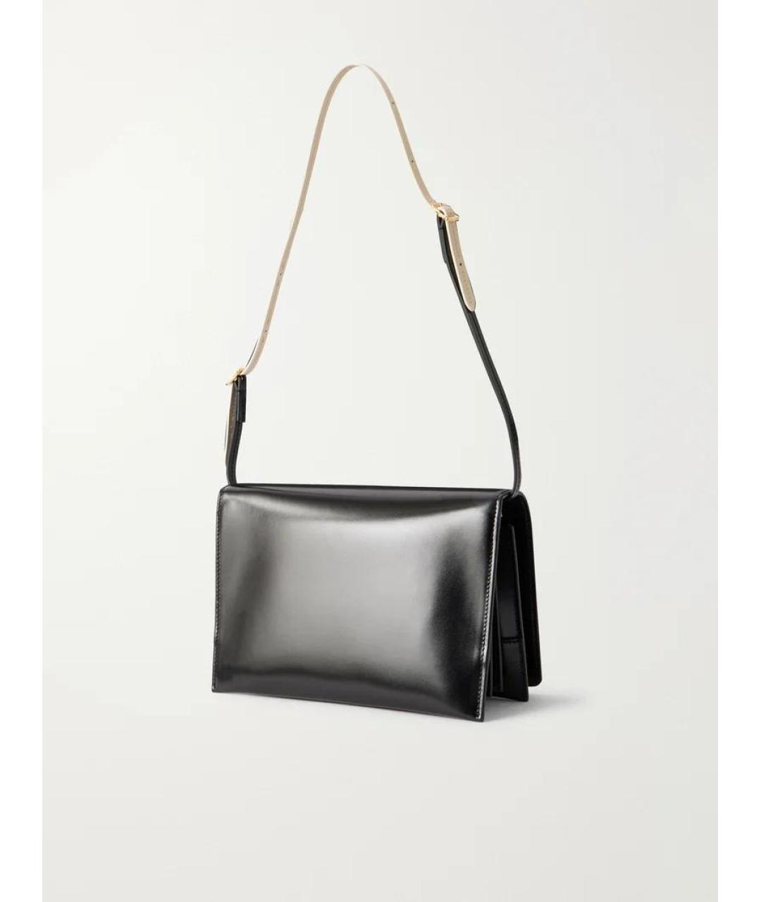 JIL SANDER Черная кожаная сумка через плечо, фото 2