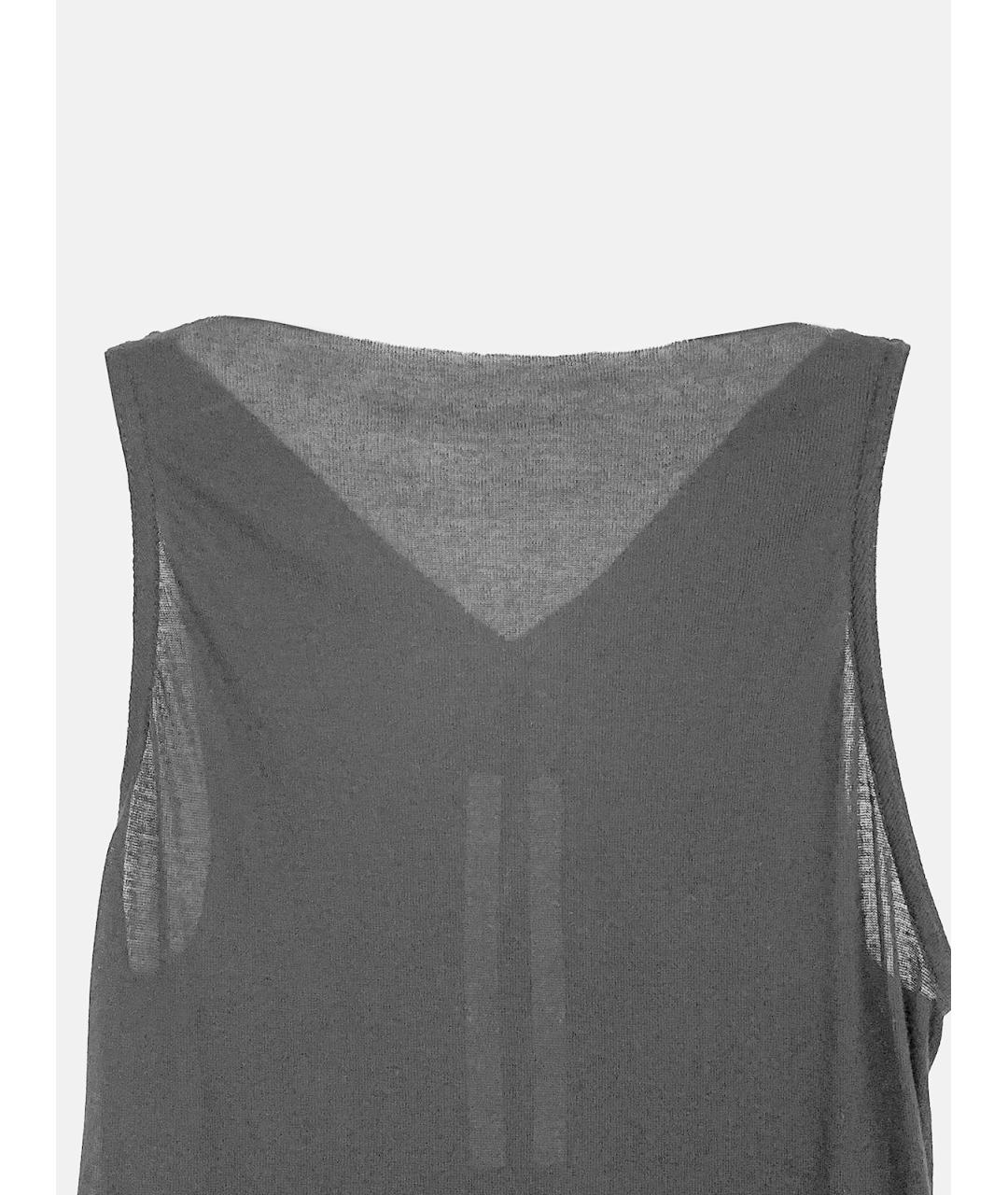 RICK OWENS Черная хлопковая майка, фото 3