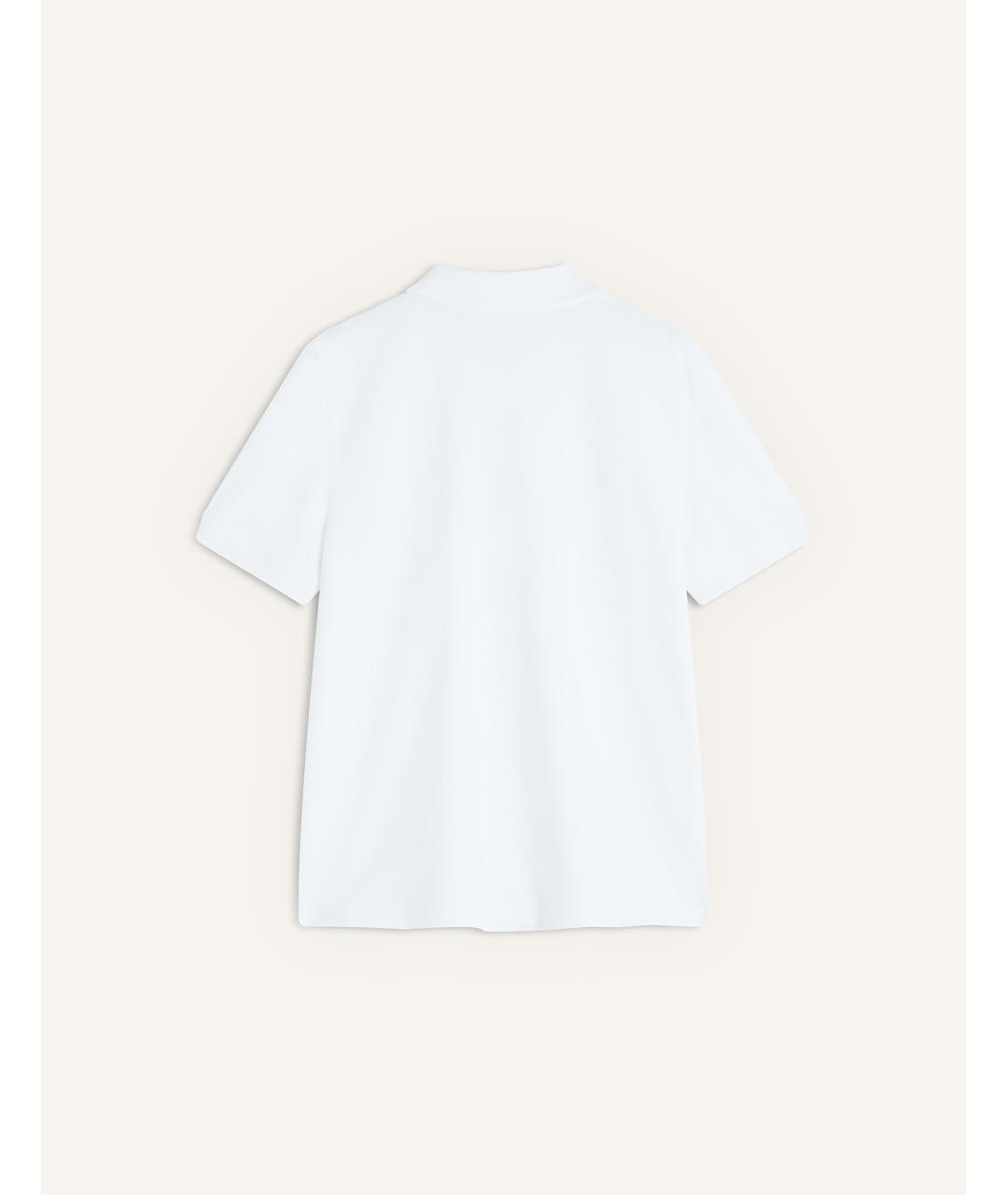 MAISON KITSUNE Белое хлопковое поло с коротким рукавом, фото 2