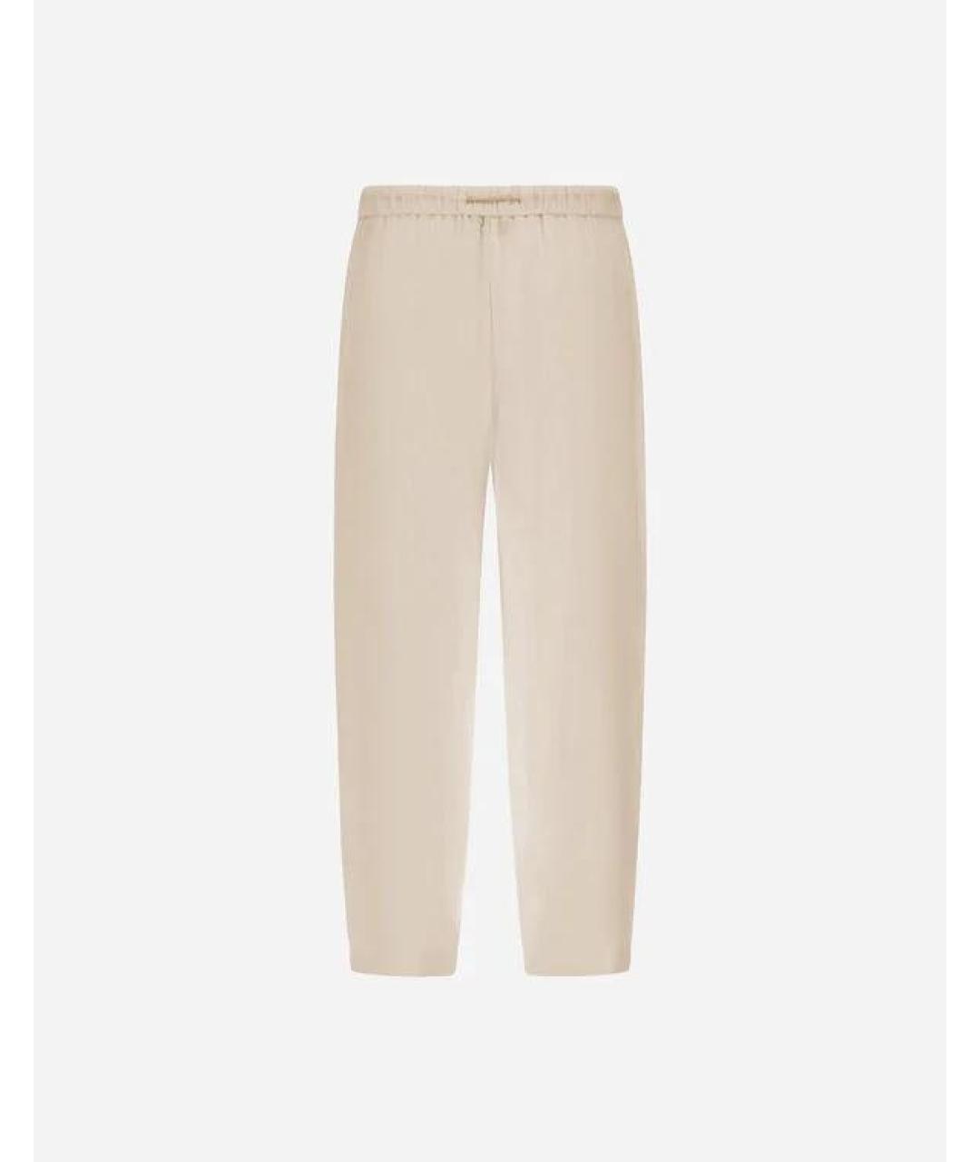 HERNO Бежевые вискозные прямые брюки, фото 3