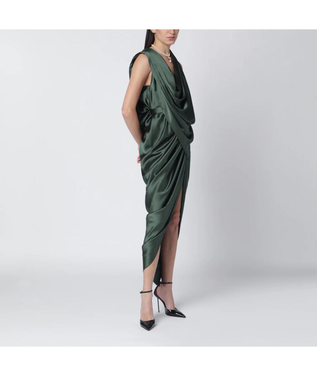 VIVIENNE WESTWOOD Зеленые полиэстеровое коктейльное платье, фото 4