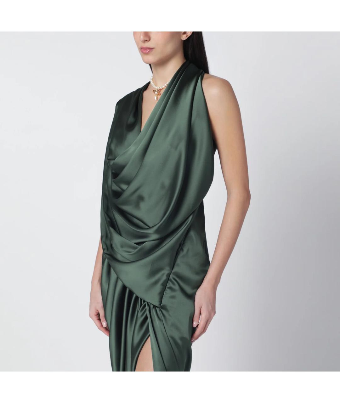 VIVIENNE WESTWOOD Зеленые полиэстеровое коктейльное платье, фото 6