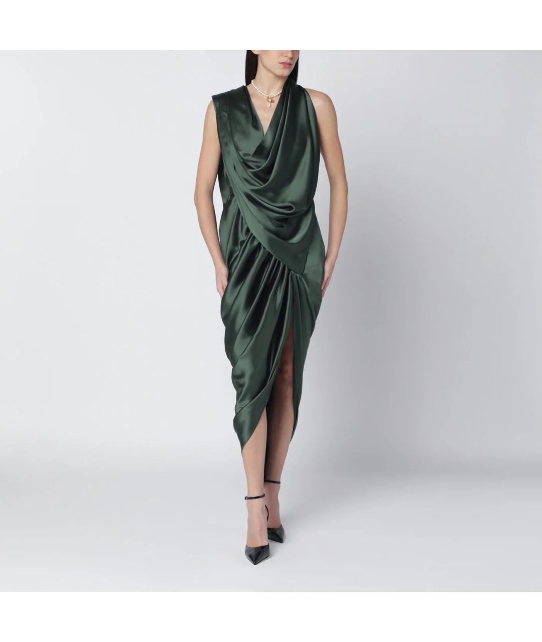 VIVIENNE WESTWOOD Зеленые полиэстеровое коктейльное платье, фото 3