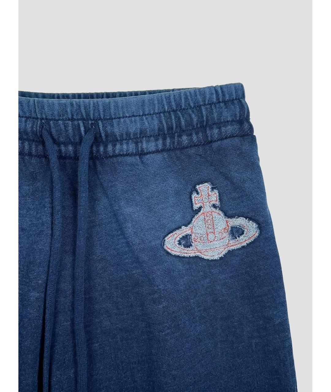 VIVIENNE WESTWOOD Синяя хлопковая юбка мини, фото 3