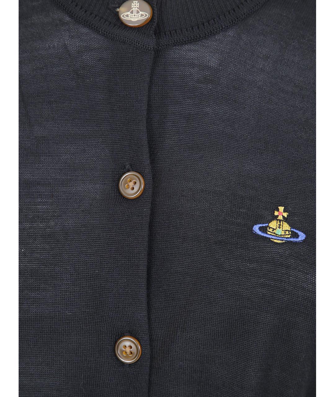 VIVIENNE WESTWOOD Черный шерстяной кардиган, фото 3