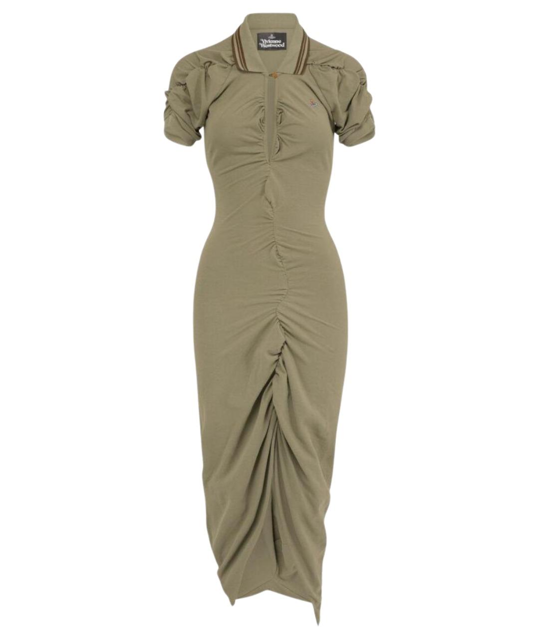 VIVIENNE WESTWOOD Зеленые хлопковое повседневное платье, фото 1
