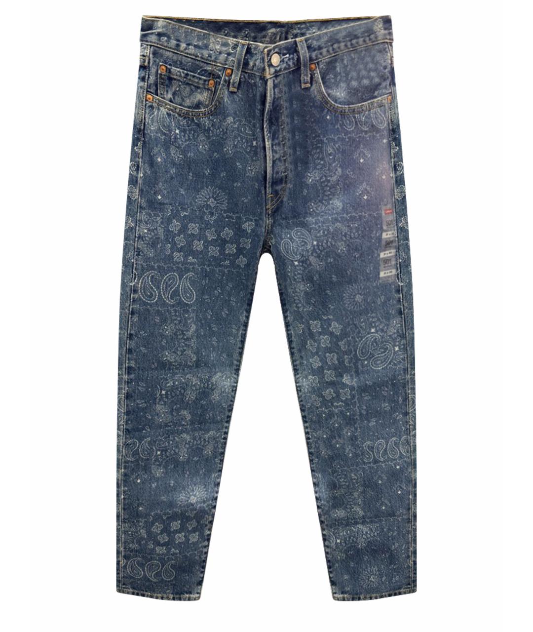 LEVI'S Синие хлопковые прямые джинсы, фото 1