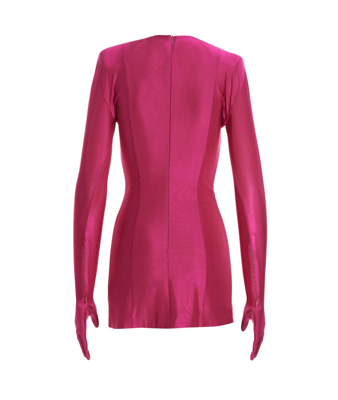 VETEMENTS Фуксия вискозное повседневное платье, фото 2