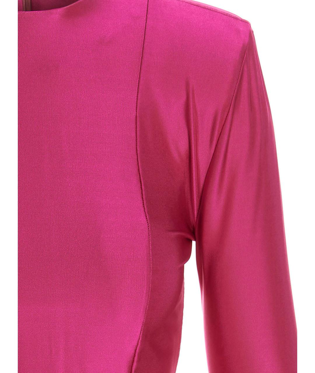 VETEMENTS Фуксия вискозное повседневное платье, фото 3