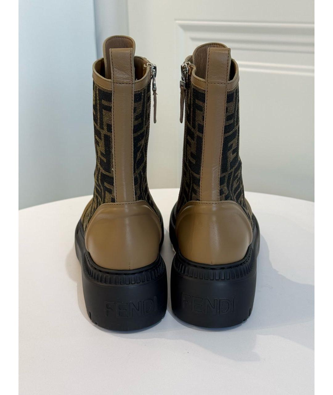 FENDI Бежевые ботинки, фото 6
