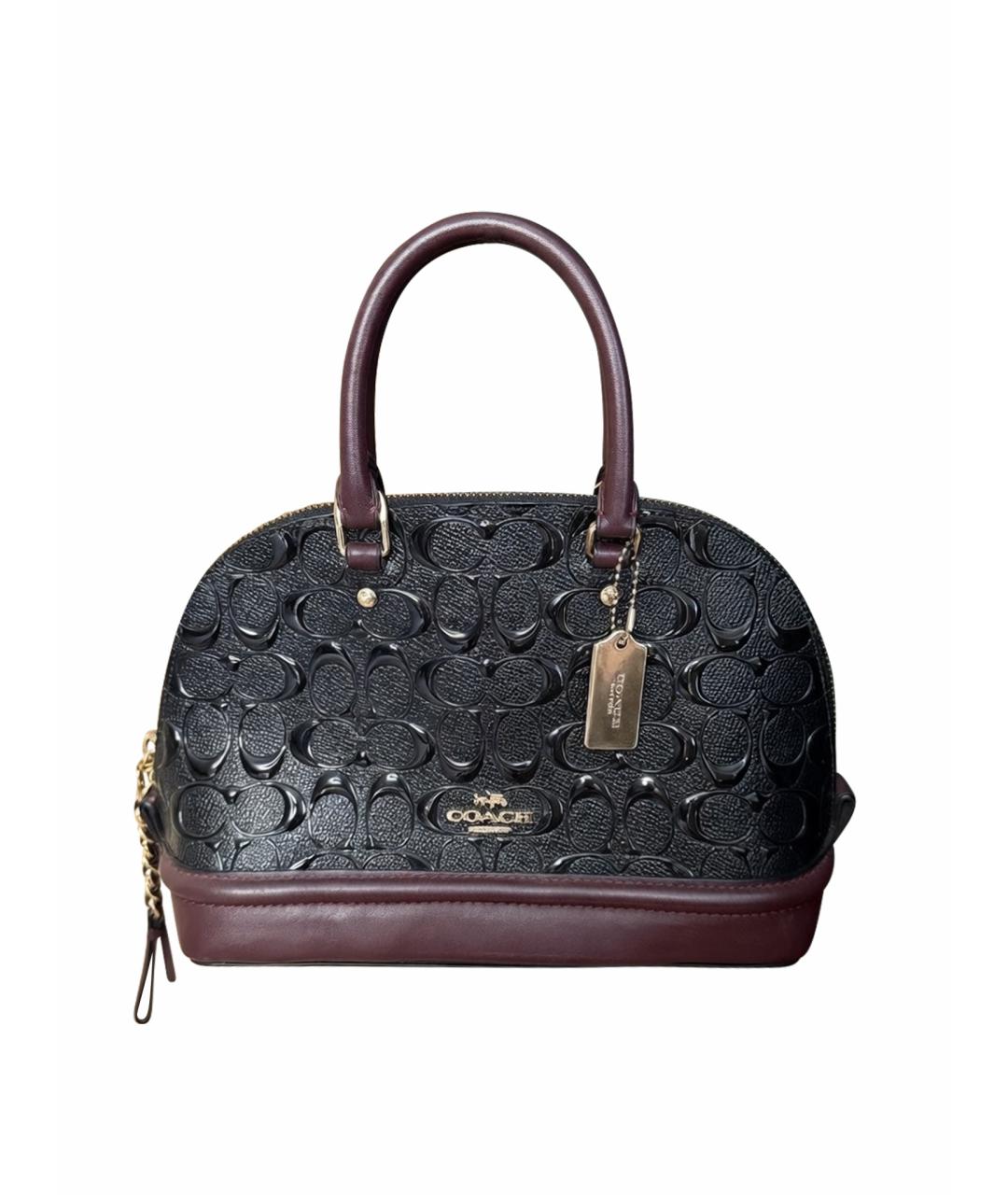 COACH Черная кожаная сумка тоут, фото 1