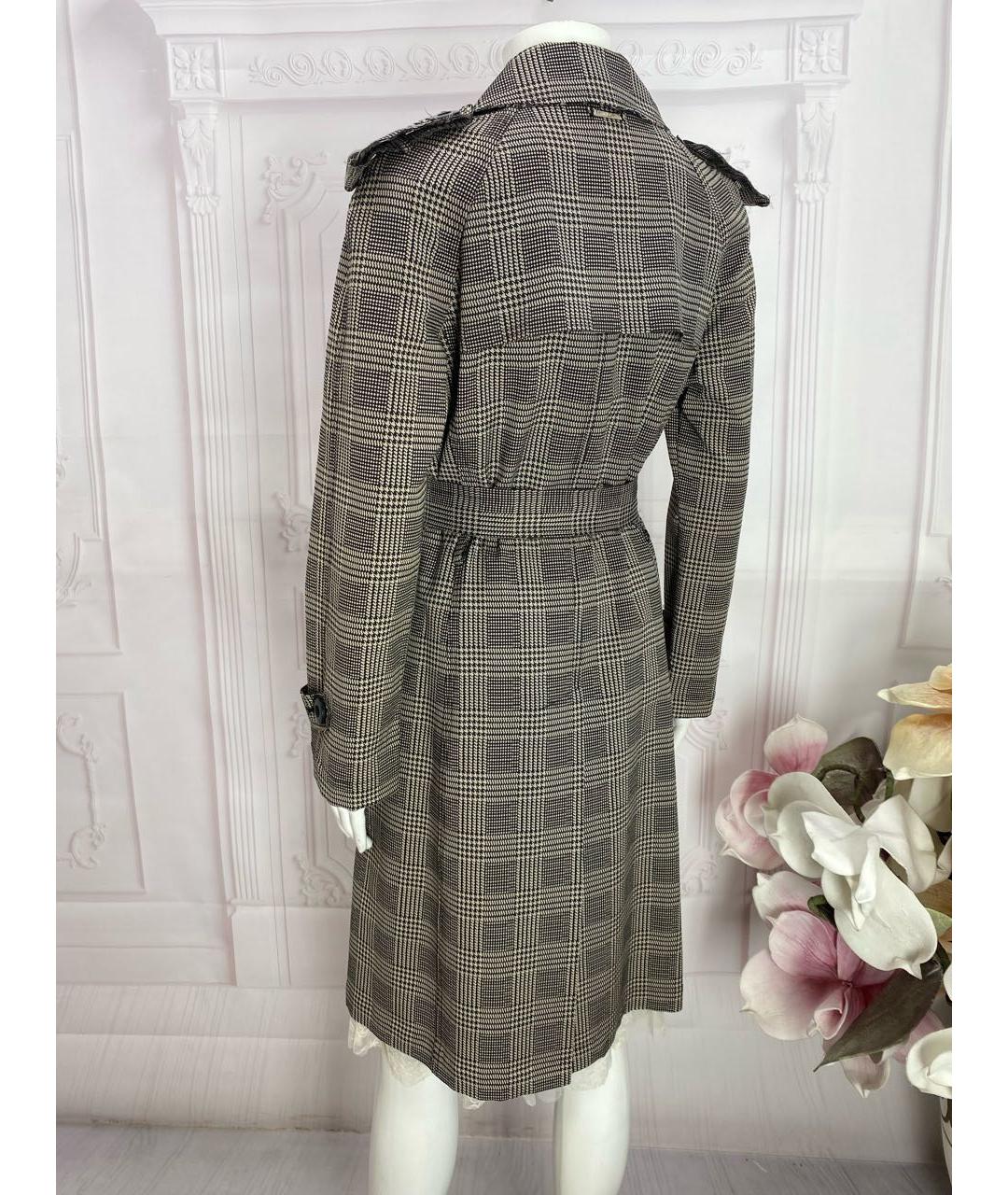 TWIN-SET Серый полиэстеровый тренч/плащ, фото 8