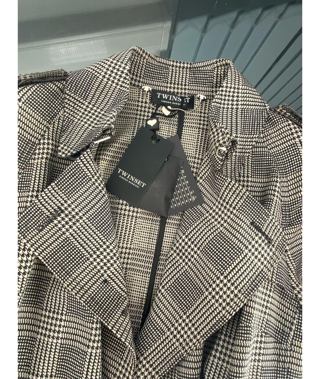 TWIN-SET Серый полиэстеровый тренч/плащ, фото 4