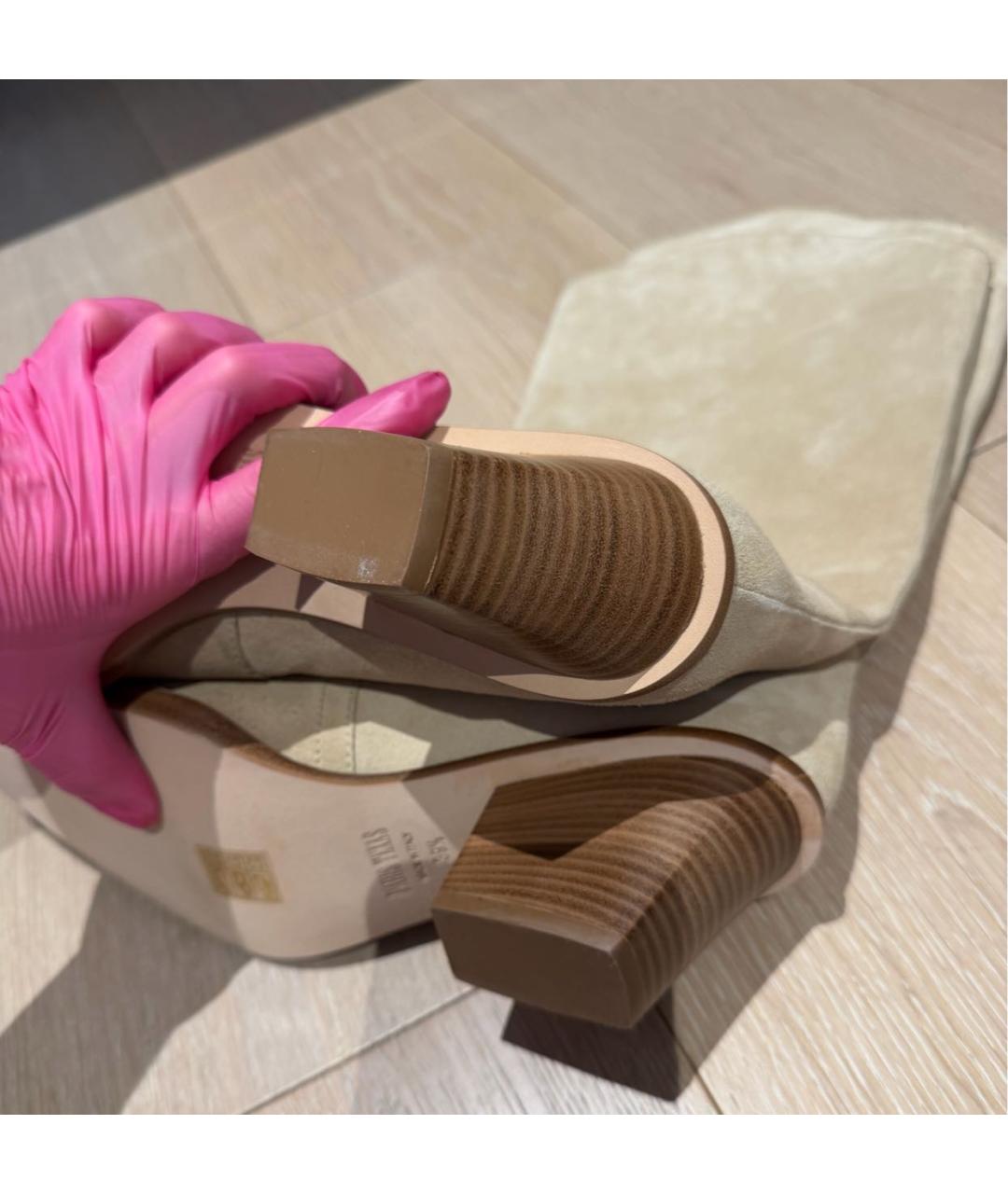 PARIS TEXAS Бежевые замшевые сапоги, фото 6