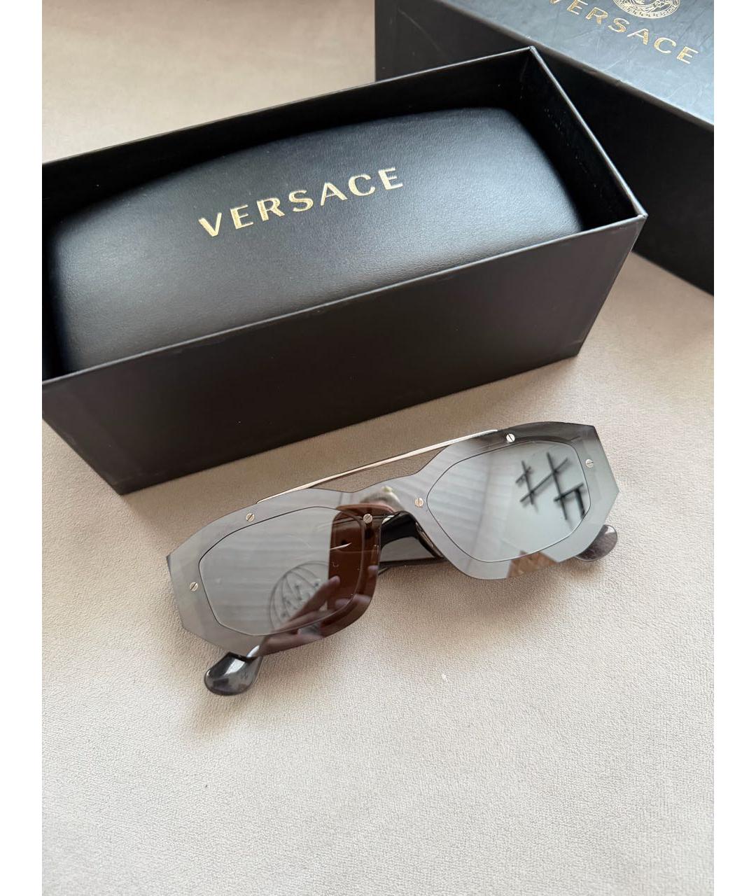 VERSACE Серебряные солнцезащитные очки, фото 2