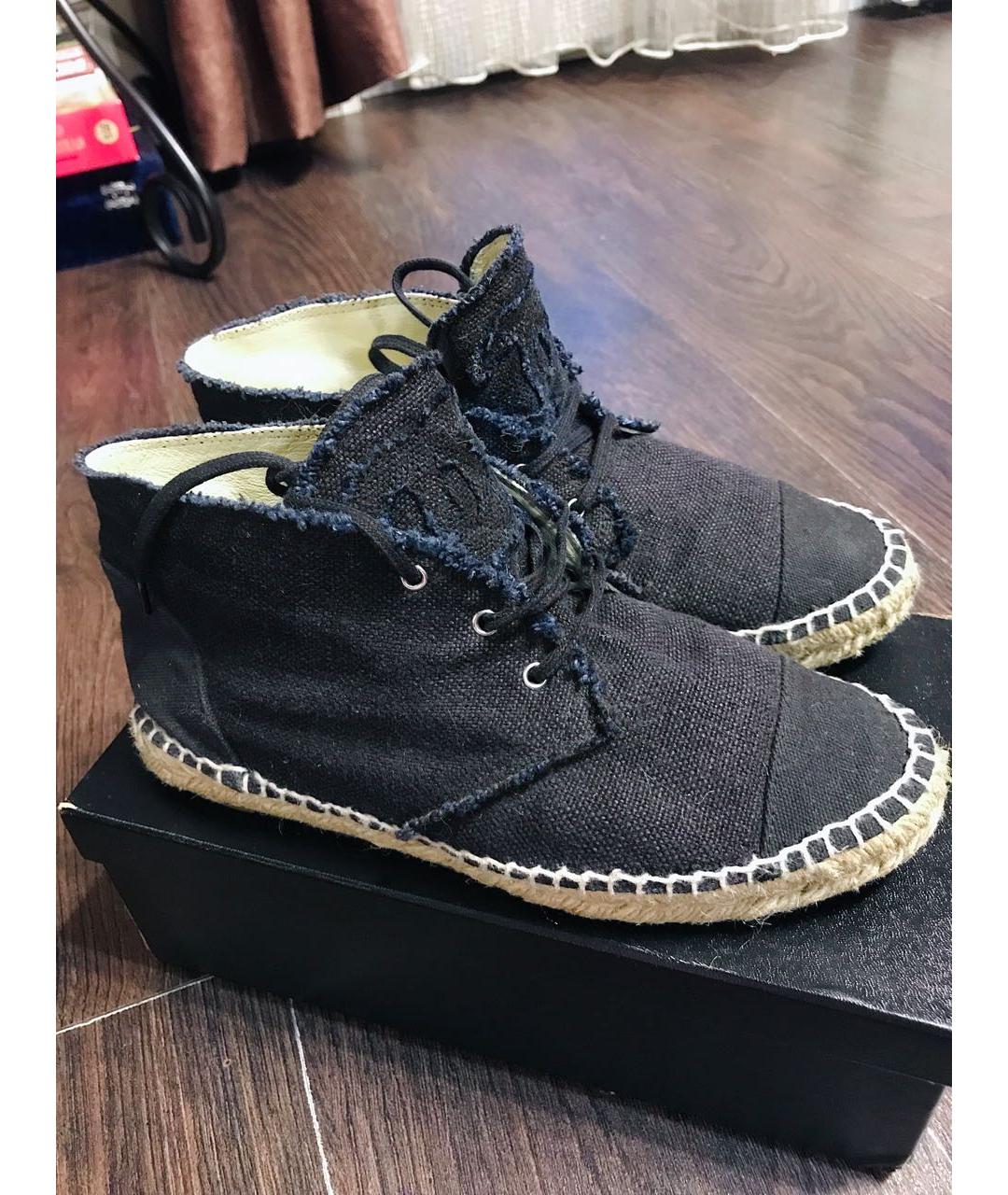 CHANEL Темно-синие текстильные эспадрильи, фото 3