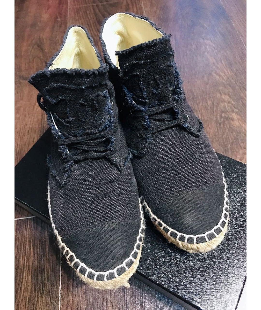 CHANEL Темно-синие текстильные эспадрильи, фото 2