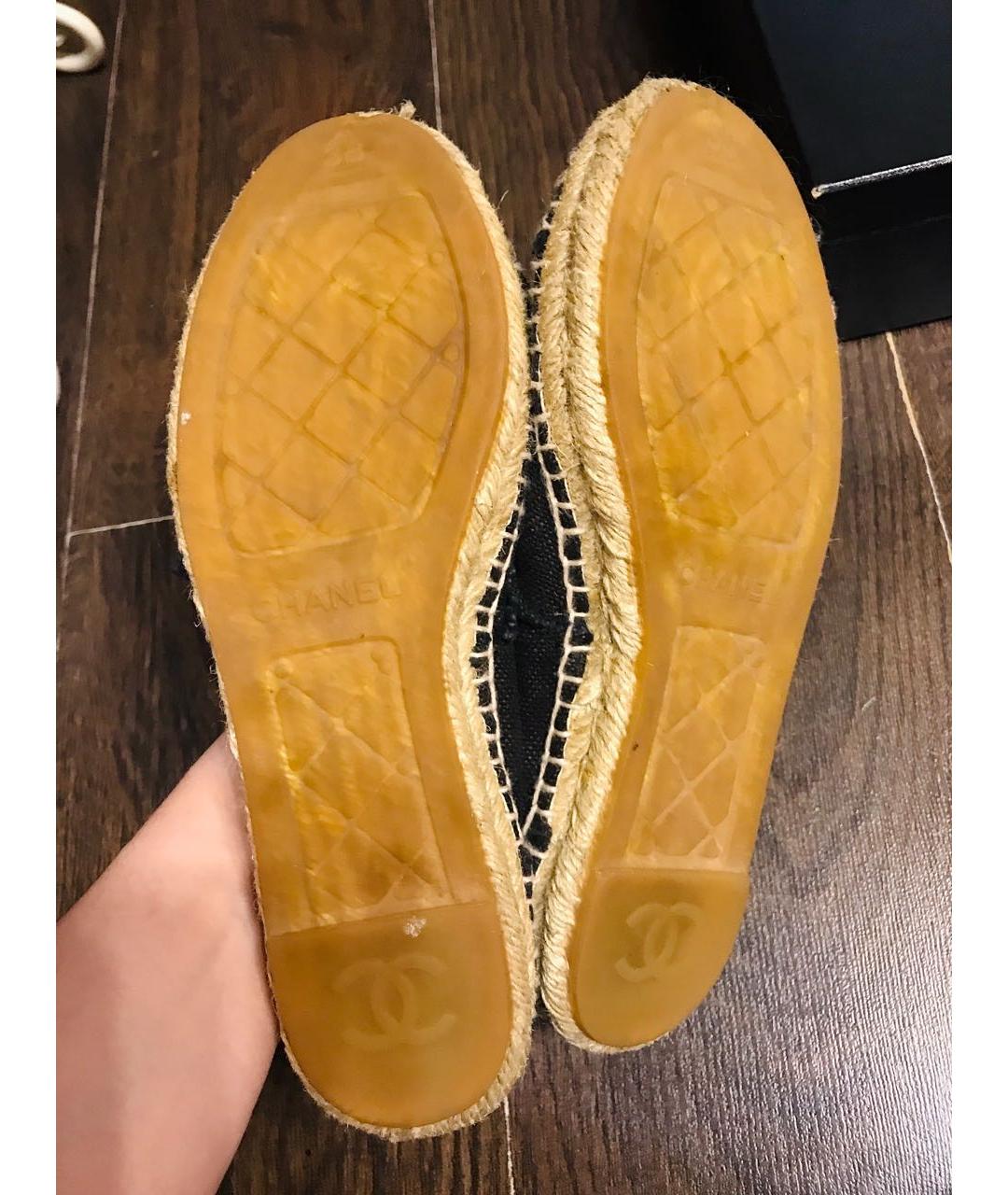 CHANEL Темно-синие текстильные эспадрильи, фото 5