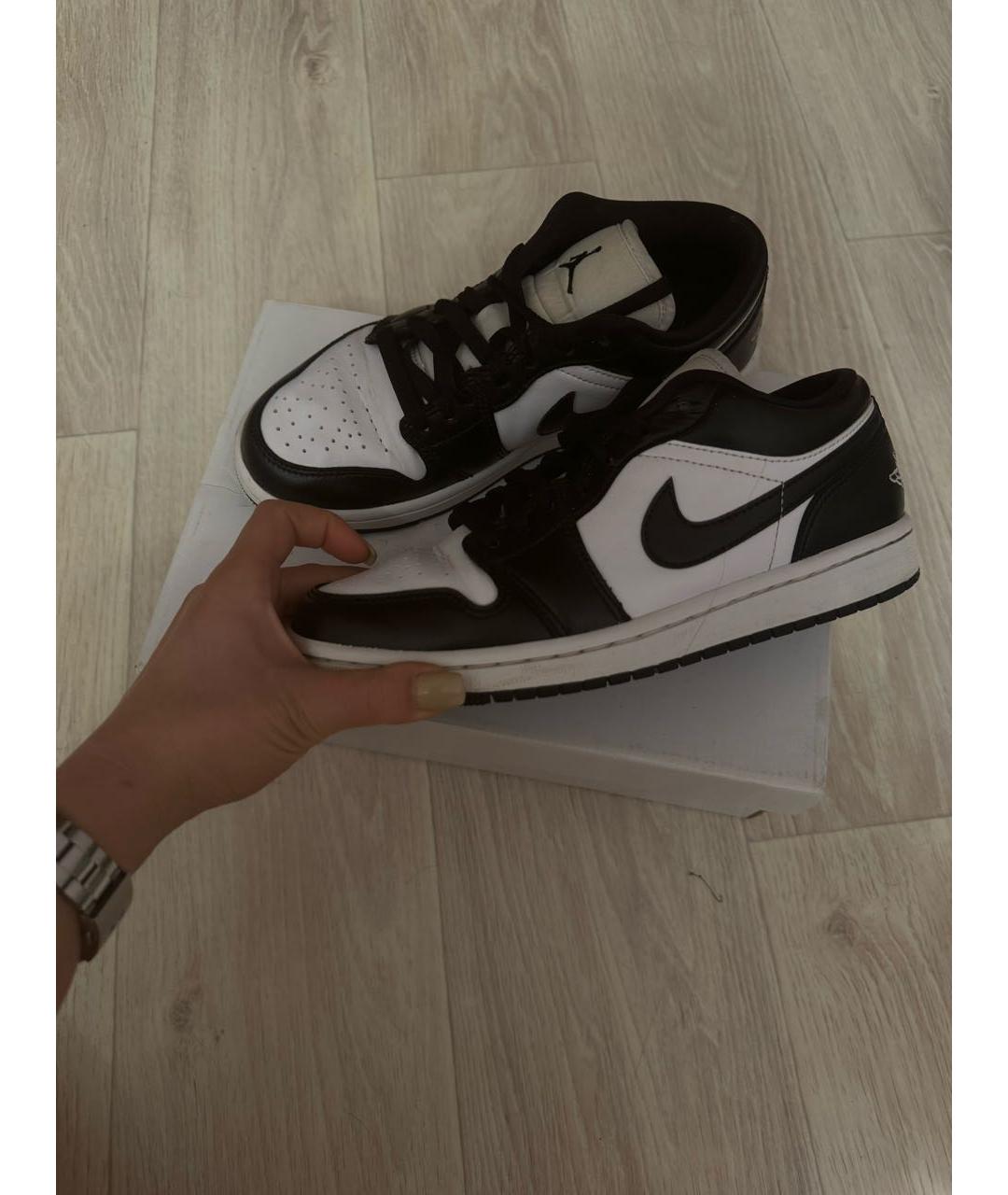 JORDAN Черные кожаные кроссовки, фото 2