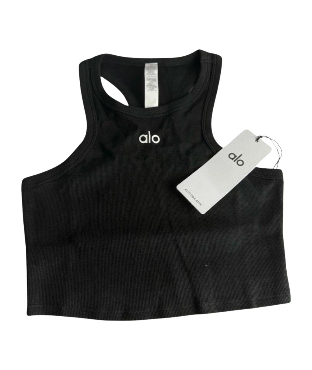 ALO YOGA Черная майка, фото 1