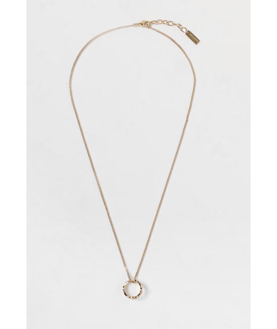 SAINT LAURENT Золотое металлическое колье, фото 3