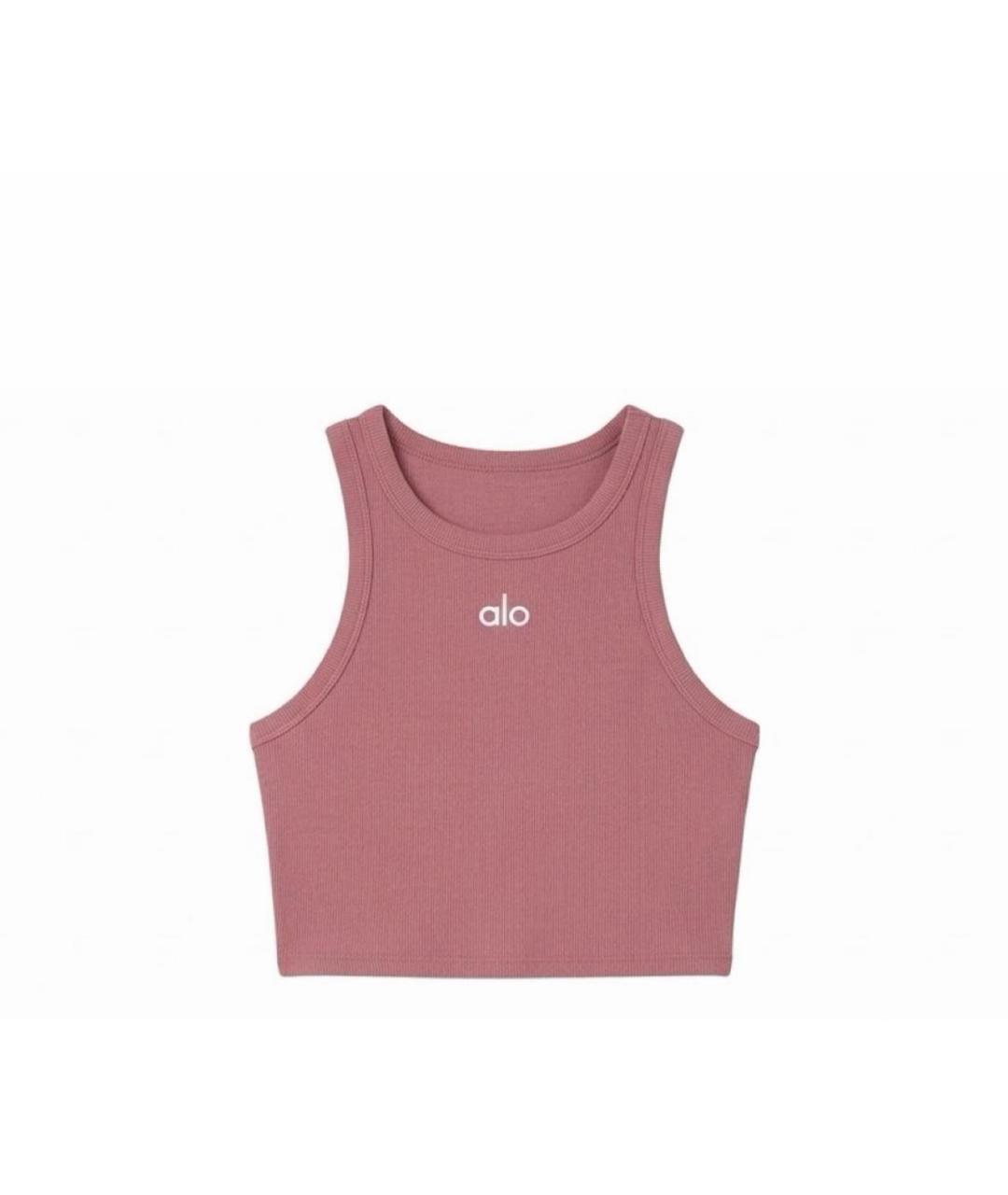 ALO YOGA Розовая майка, фото 4