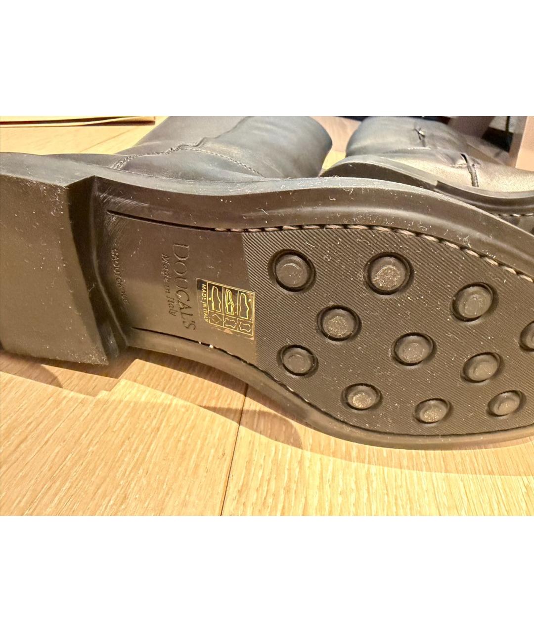 DOUCAL'S Черные кожаные сапоги, фото 6