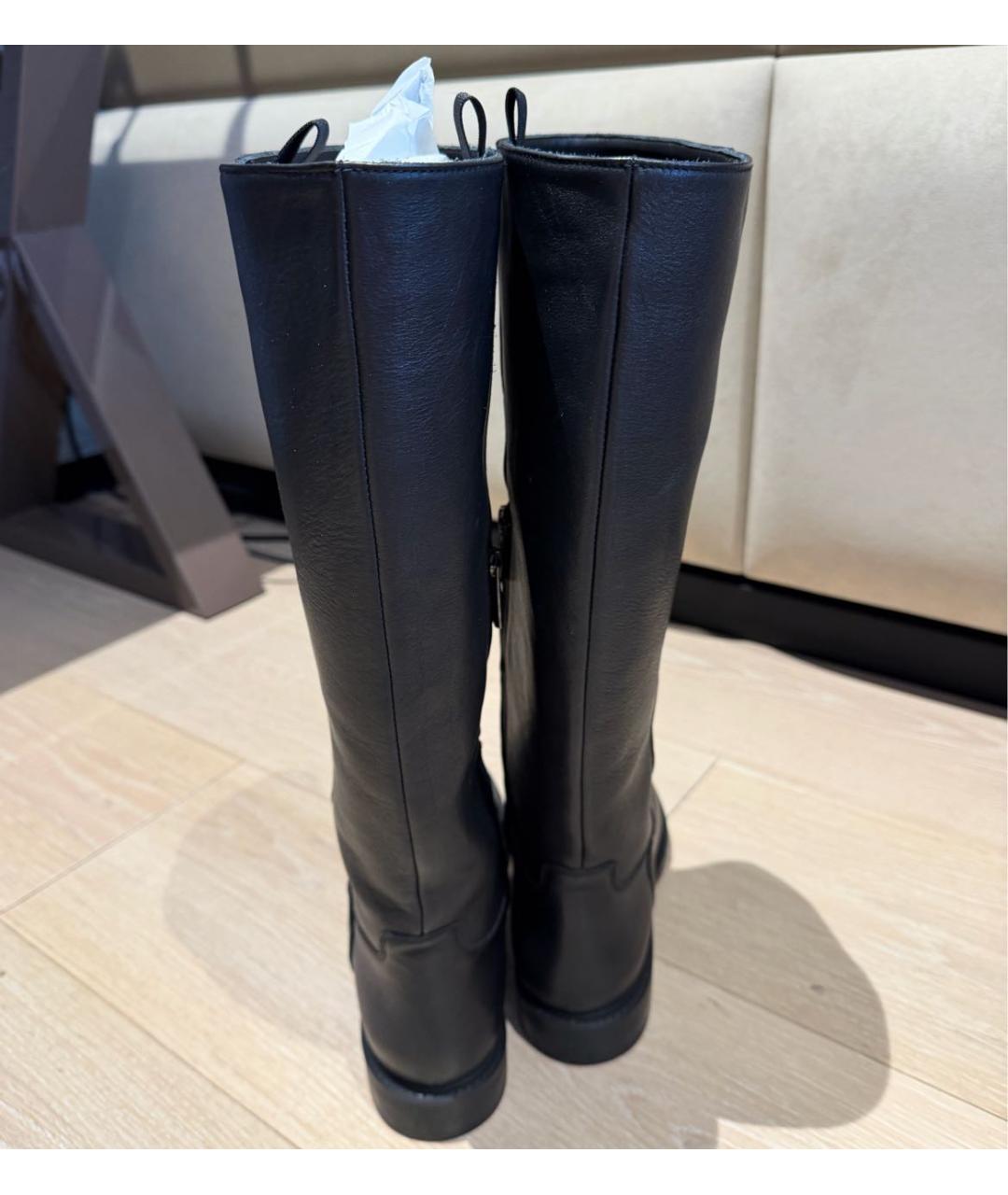 DOUCAL'S Черные кожаные сапоги, фото 3