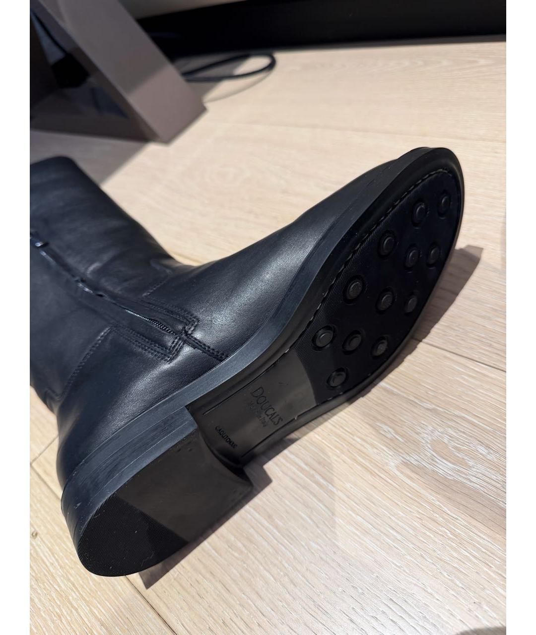 DOUCAL'S Черные кожаные сапоги, фото 4