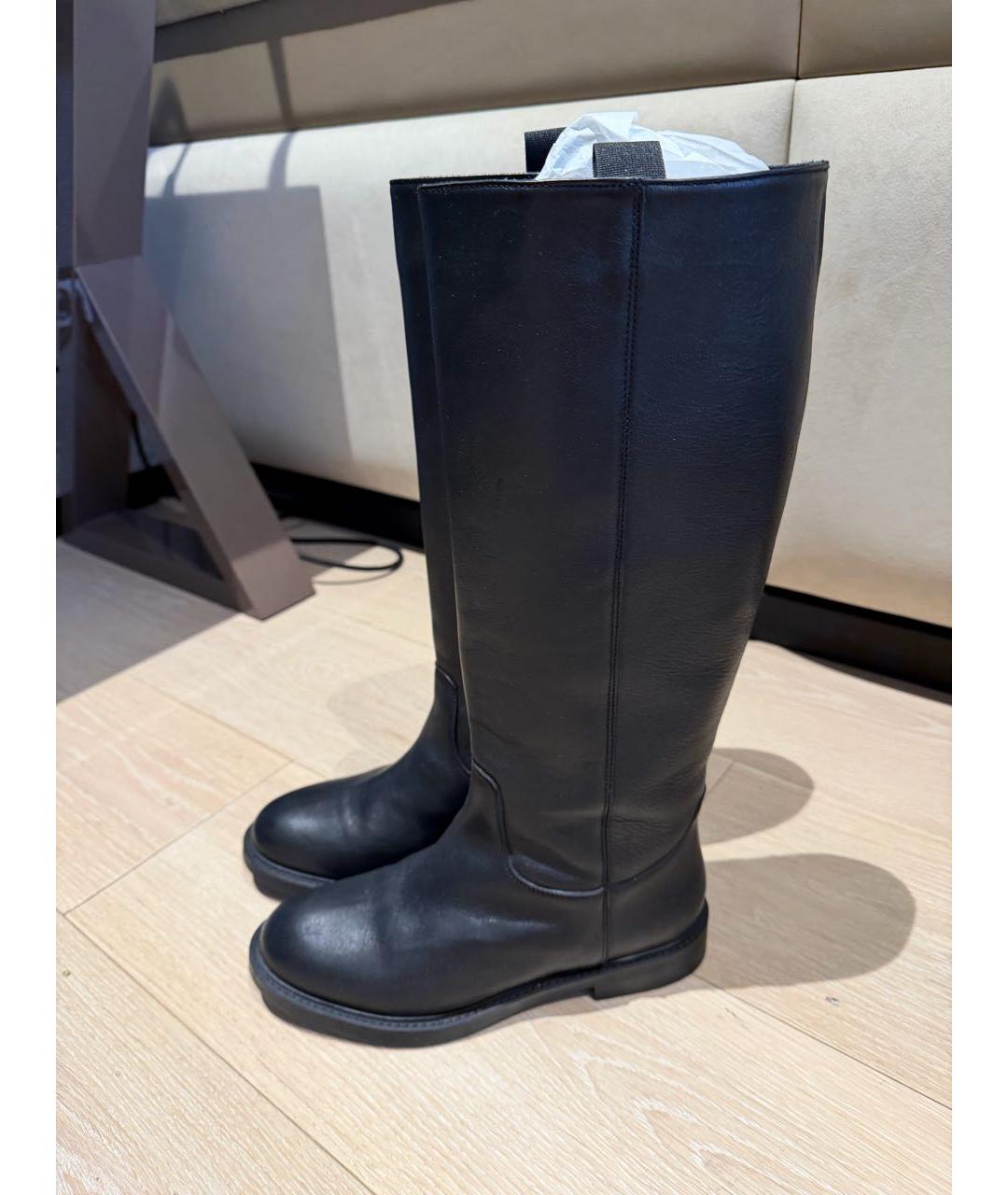 DOUCAL'S Черные кожаные сапоги, фото 9