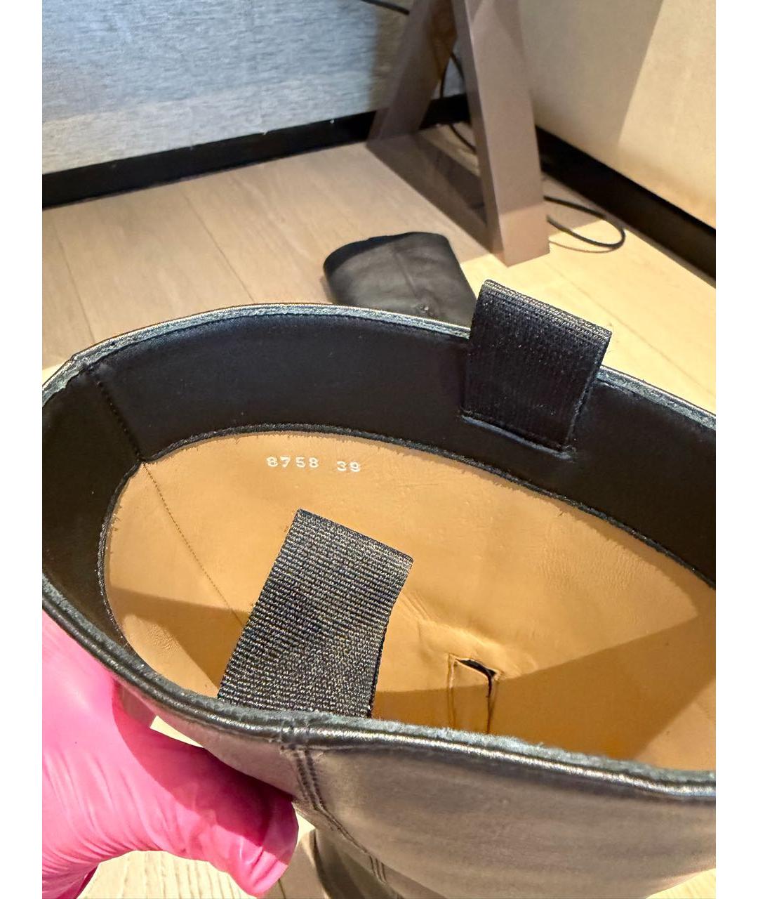 DOUCAL'S Черные кожаные сапоги, фото 7