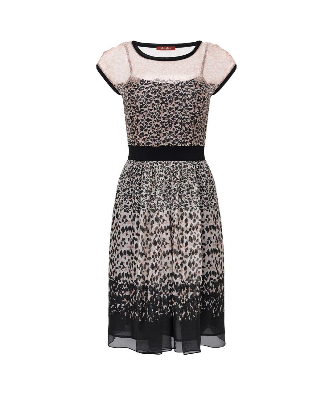 MAX MARA STUDIO Мульти шелковое коктейльное платье, фото 6