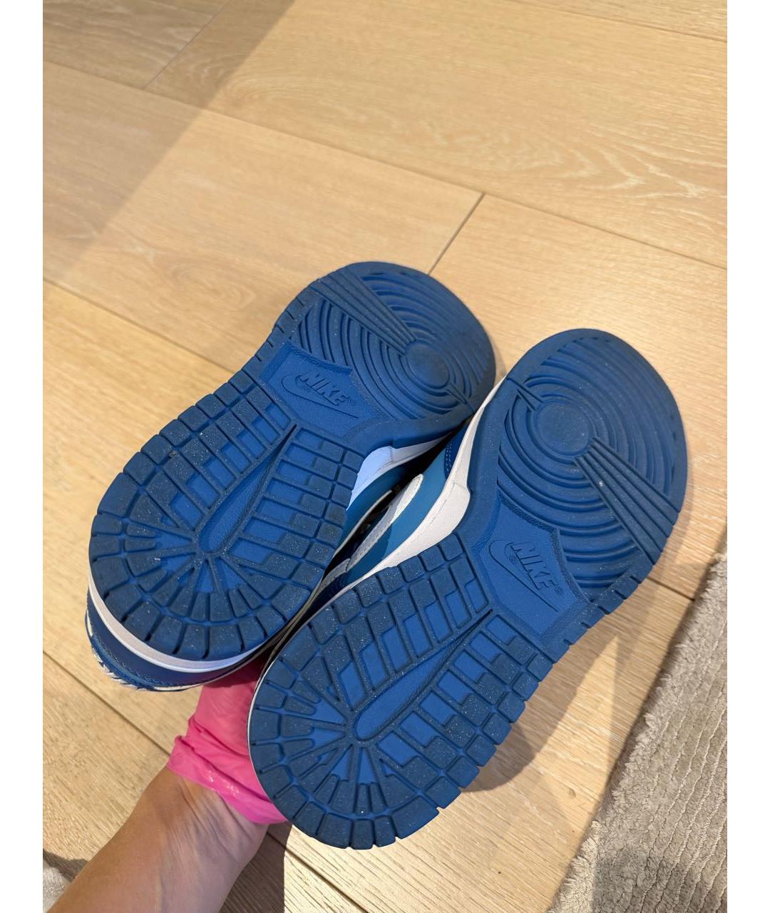 NIKE Синие кожаные кеды, фото 5