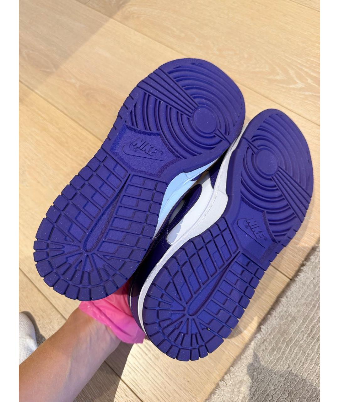 NIKE Фиолетовые кожаные кеды, фото 5