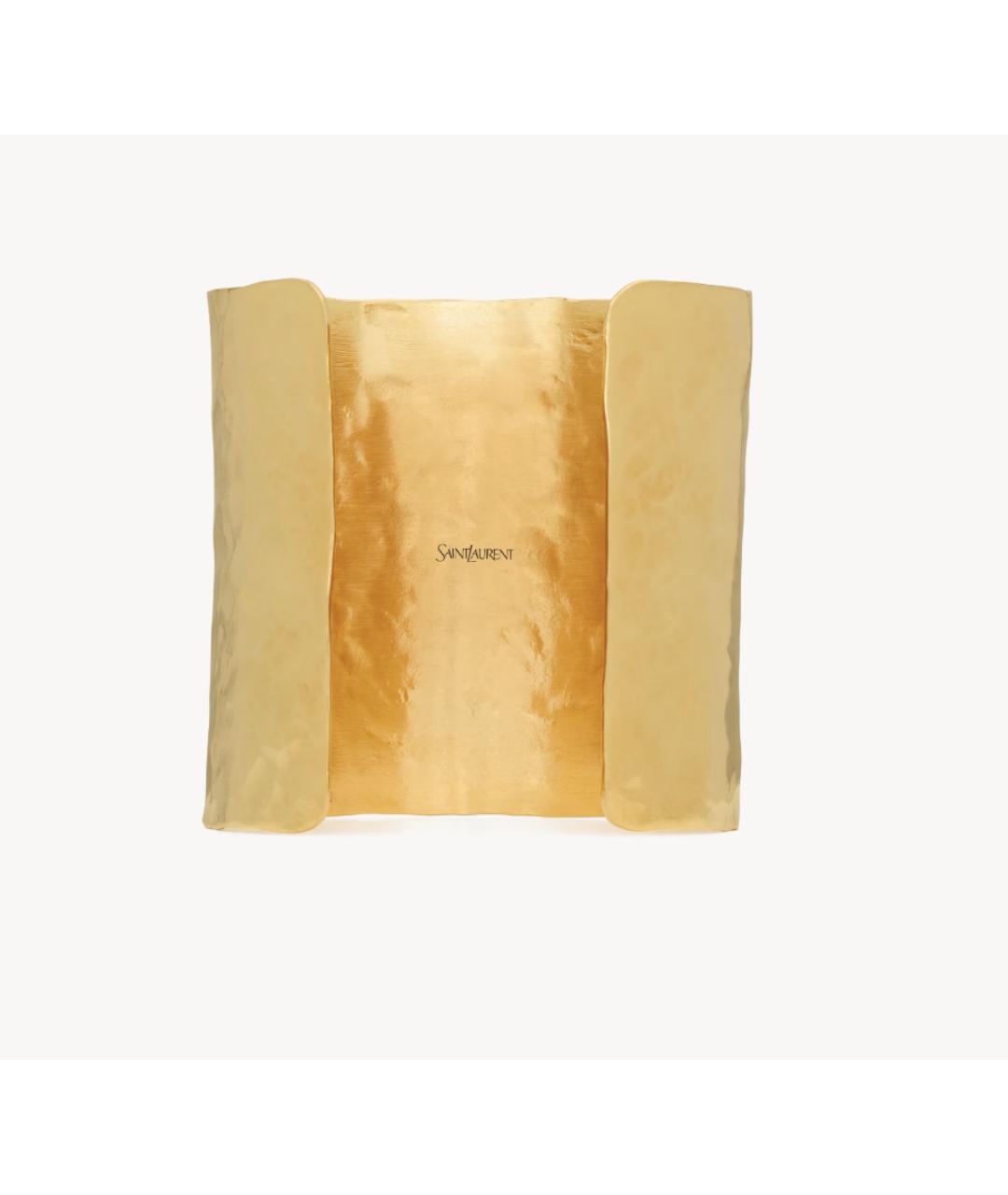 SAINT LAURENT Золотой металлический браслет, фото 4