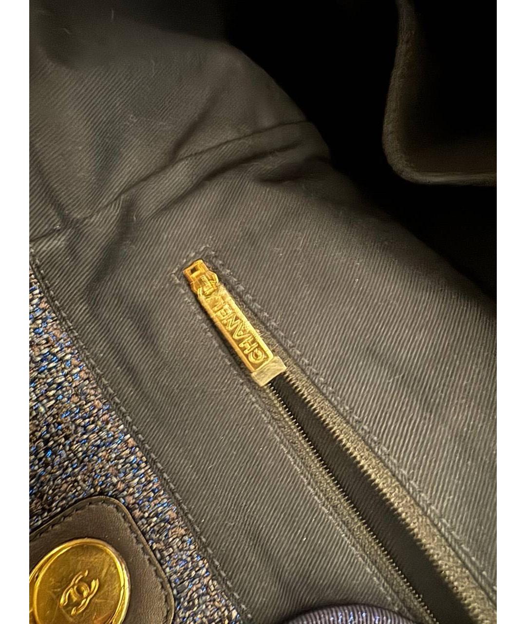 CHANEL Синяя сумка тоут, фото 3