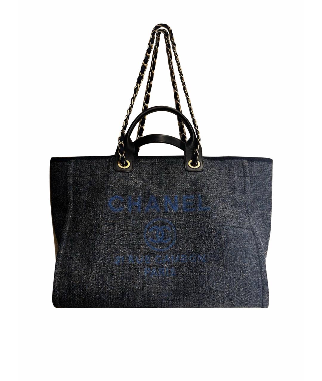 CHANEL Синяя сумка тоут, фото 1