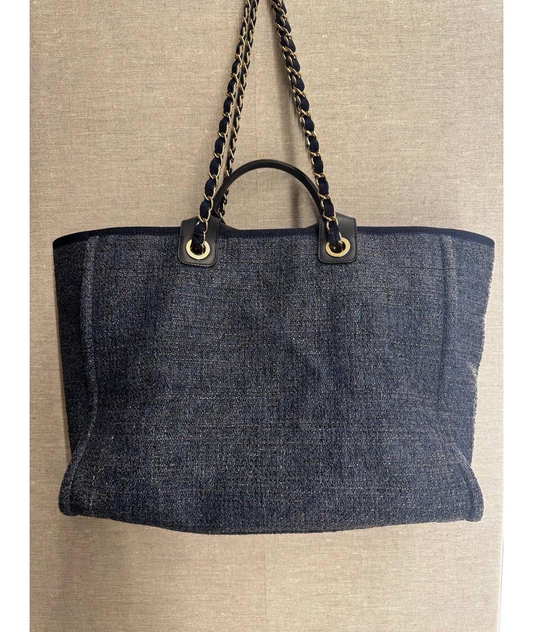 CHANEL Синяя сумка тоут, фото 2