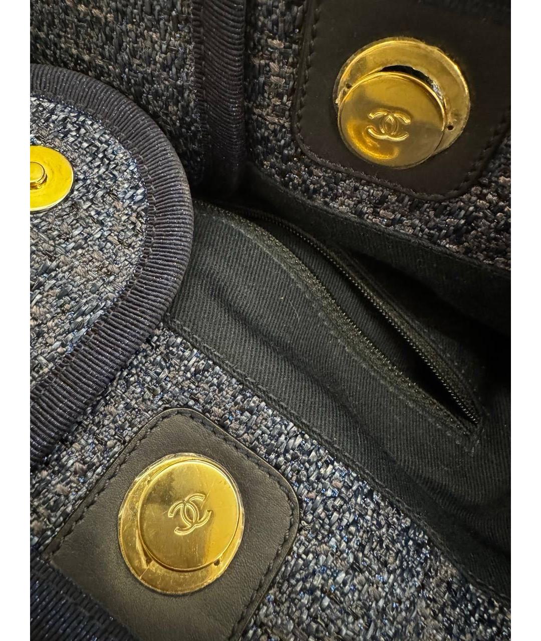 CHANEL Синяя сумка тоут, фото 7