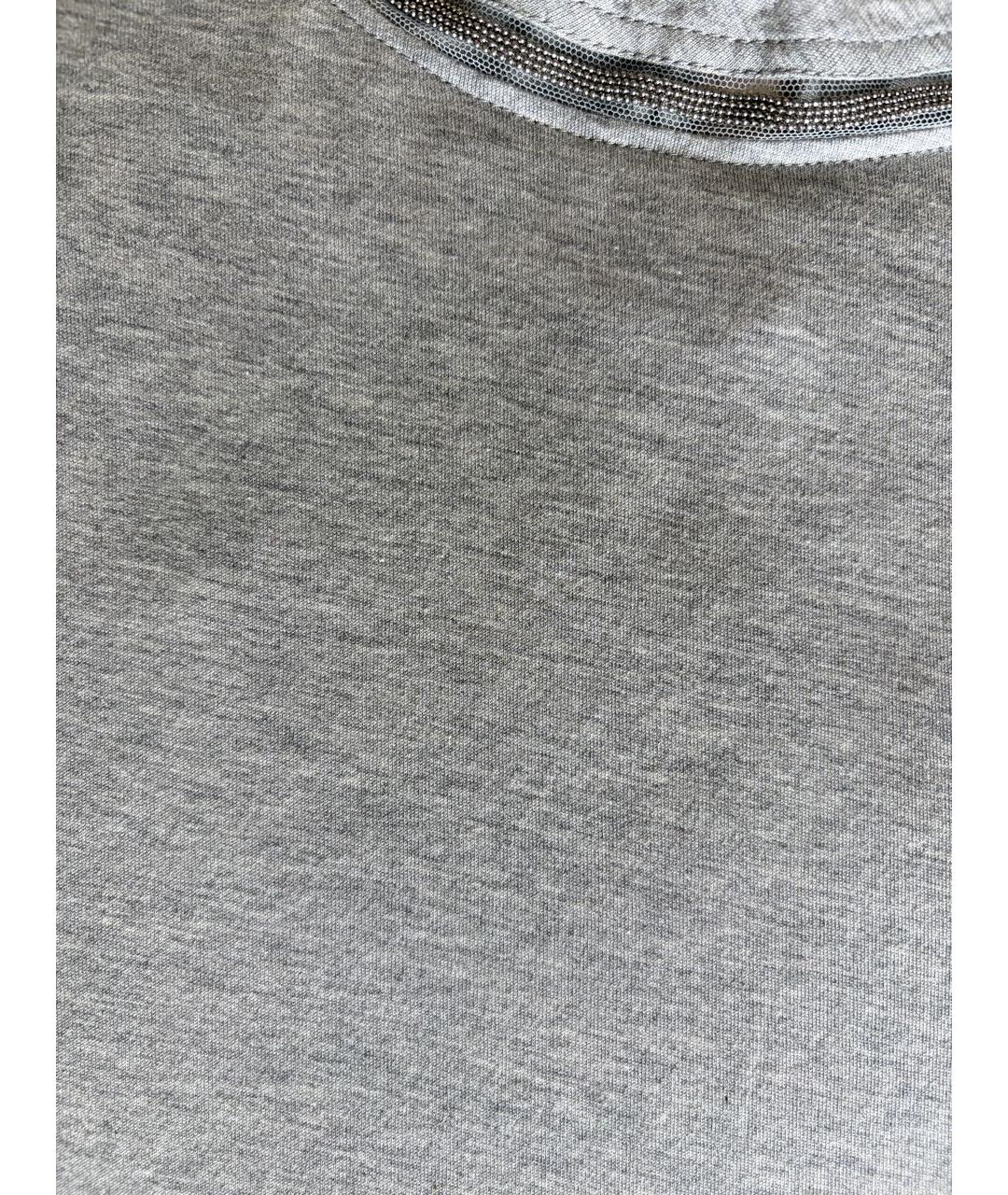 BRUNELLO CUCINELLI Серый хлопковый детская футболка / топ, фото 4